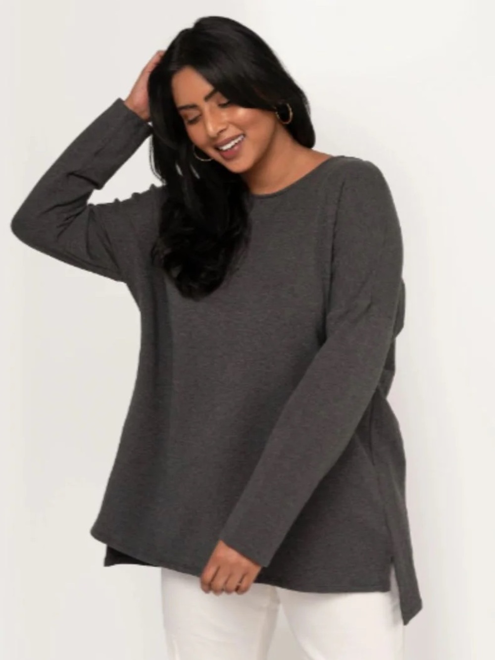 Encircled Dressy Tunic | Charcoal | L